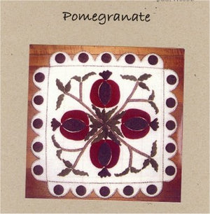 Pomegranate Wool Applique Pattern - Wall Hanging or Table Runner