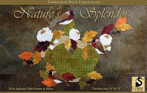 Nature's Splendor  - Wool Applique Pattern - Wall Hanging