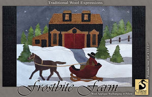 Frostbite Farm - Wool Applique Pattern - Wall Hanging/Pillow