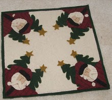 St. Nicholas Wool Applique Pattern - Candle Mat