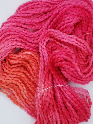 Crimp - ITALIAN ROSE - Hand Dyed Chunky Textured Yarn - Landscape Shades