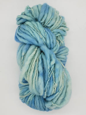 Slubby - CLOUDS - Merino/Blue Face Leicester - Hand Dyed Textured Yarn Thick and Thin