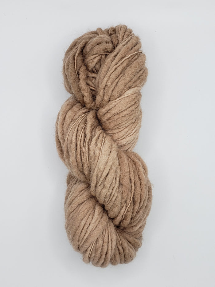 Slubby - CREMA - Merino/Blue Face Leicester - Hand Dyed Textured Yarn Thick and Thin  - Shades of Beige/Pink
