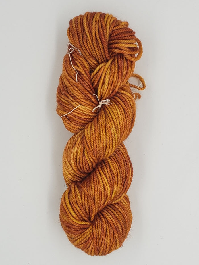 Woolie Silk - CURRY - OOAK Hand Dyed Yarn 1.7 ounces/50g