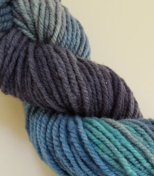 Wonder Woolen - FROZEN OCEAN - Fleece Artist Hand Dyed Yarn - Shades of Blue