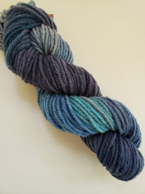 Wonder Woolen - FROZEN OCEAN - Fleece Artist Hand Dyed Yarn - Shades of Blue