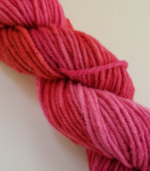 Wonder Woolen - ITALIAN ROSE - Fleece Artist Hand Dyed Yarn - Shades of Rose/Pink