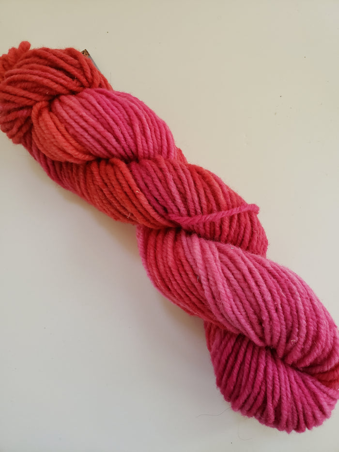 Wonder Woolen - ITALIAN ROSE - Fleece Artist Hand Dyed Yarn - Shades of Rose/Pink
