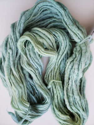 Slubby - JADE - Merino/Blue Face Leicester - Hand Dyed Textured Yarn Thick and Thin  - Shades of Green