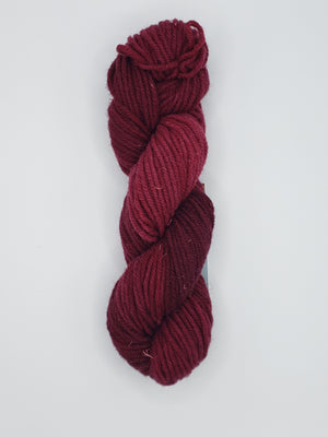 Wonder Woolen - JULY RUBY - OOAK Fleece Artist Hand Dyed Yarn OOAK - ARAN