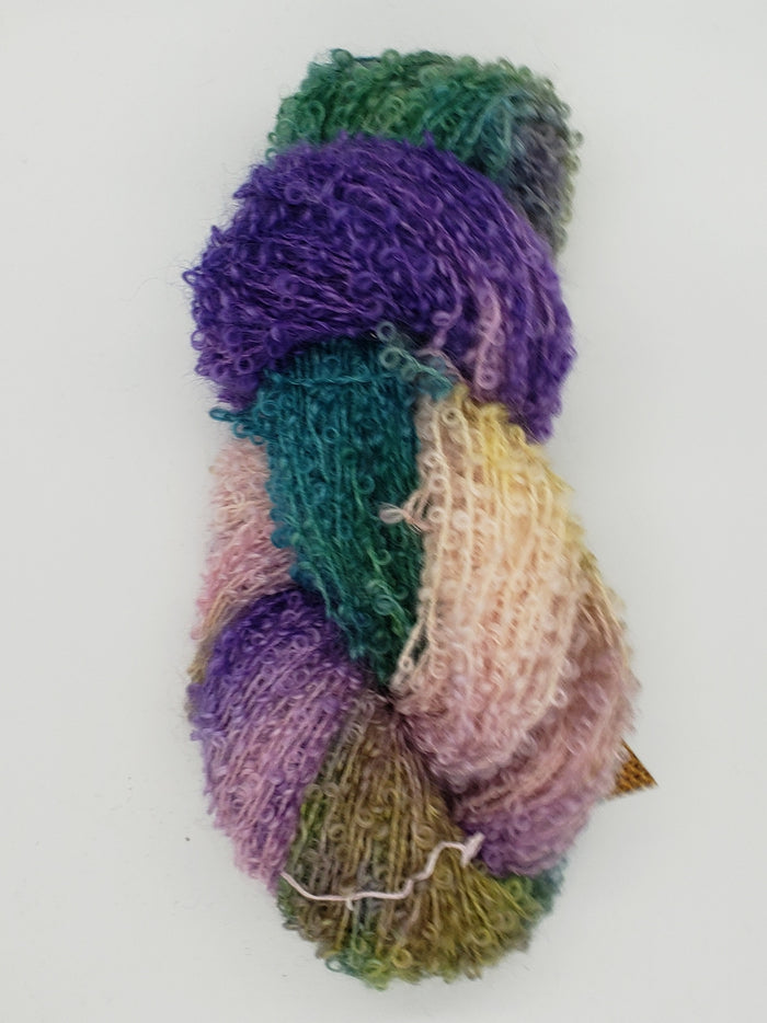 Wool Curly Locks - LUPIN - Hand Dyed Textured Yarn - Landscape Shades