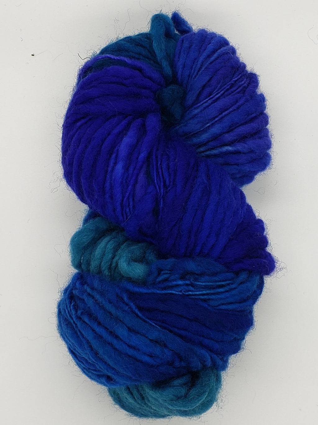 Slubby - MARINE - Merino/Blue Face Leicester - Hand Dyed Textured Yarn Thick and Thin  - Shades of Blue