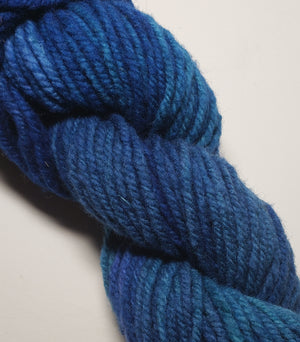 Wonder Woolen - MARINE -  Fleece Artist Hand Dyed Yarn - Shades of Blue