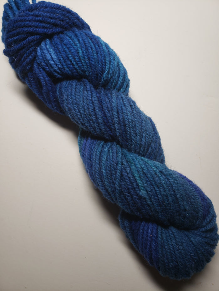 Wonder Woolen - MARINE -  Fleece Artist Hand Dyed Yarn - Shades of Blue