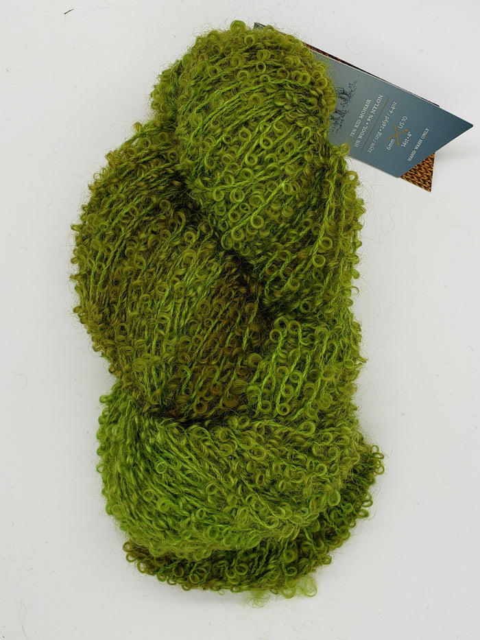 Wool Curly Locks - MOSS - Hand Dyed Textured Yarn - Landscape Shades