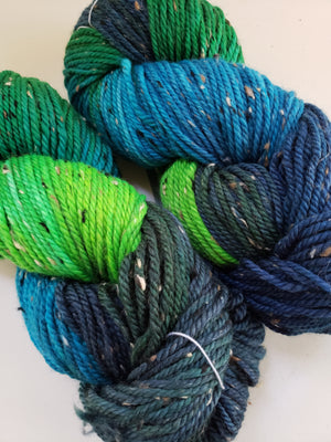 Thicket Tweedy - MOUNTAIN STREAM - Aran Hand Dyed Yarn
