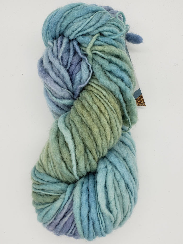 Slubby - NOVEMBER SKY - Merino/Blue Face Leicester - Hand Dyed Textured Yarn Thick and Thin