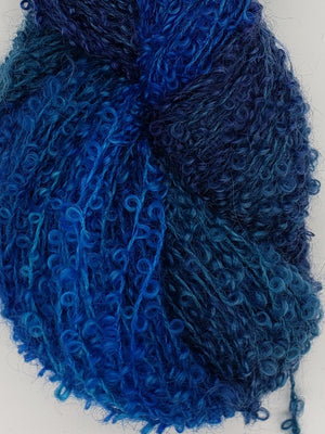 Wool Curly Locks - OCEAN - Hand Dyed Textured Yarn - Landscape Shades