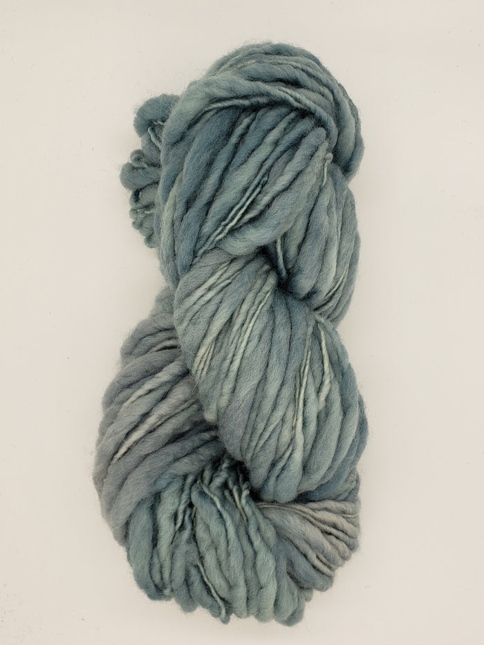 Slubby - SALT SPRAY - Merino/Blue Face Leicester - Hand Dyed Textured Yarn Thick and Thin  - Shades of Blue