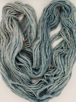 Slubby - SALT SPRAY - Merino/Blue Face Leicester - Hand Dyed Textured Yarn Thick and Thin  - Shades of Blue