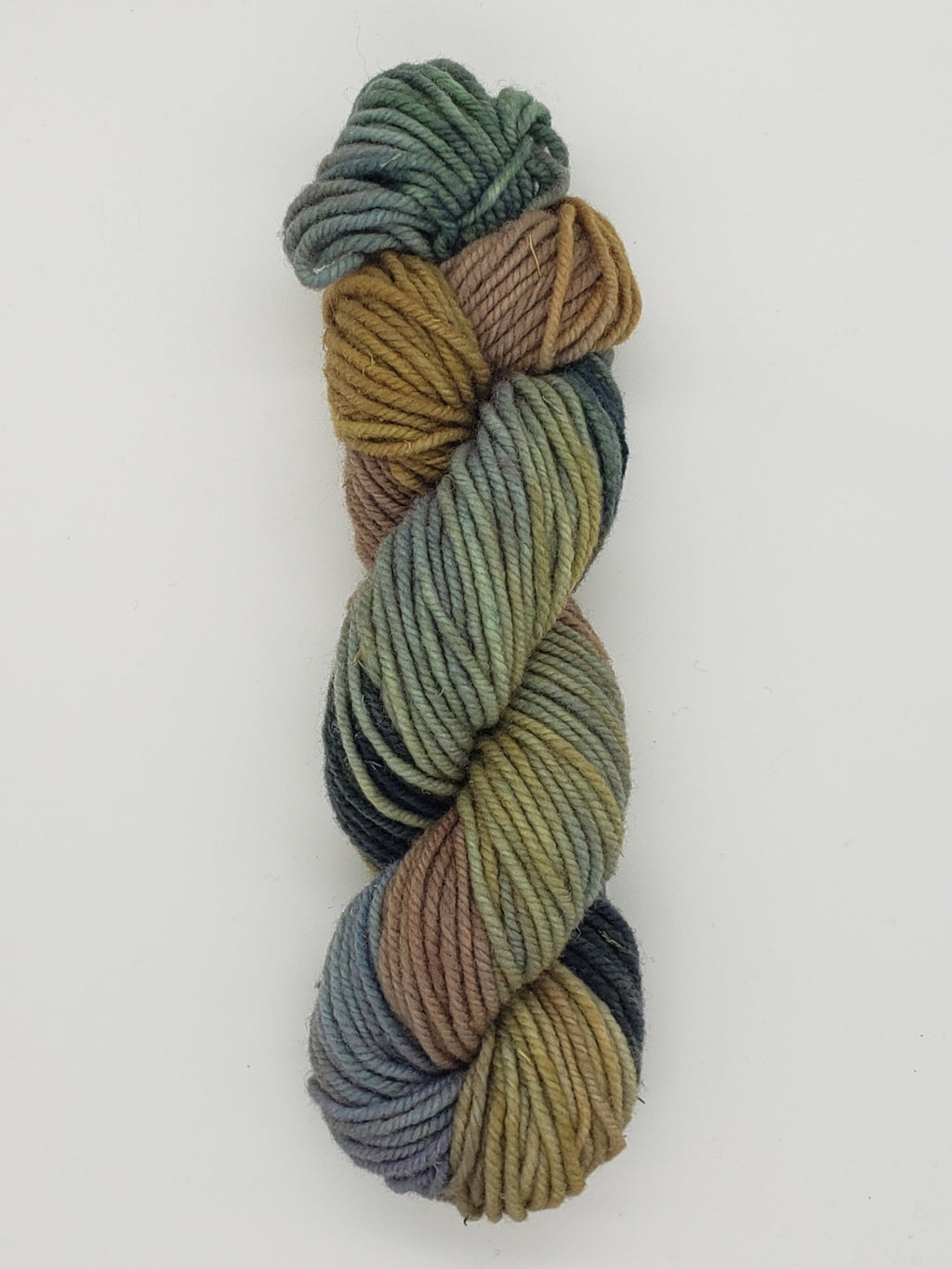 Wonder Woolen - SEA OAK - Fleece Artist Hand Dyed Yarn - Shades of Blue/Green/Beige