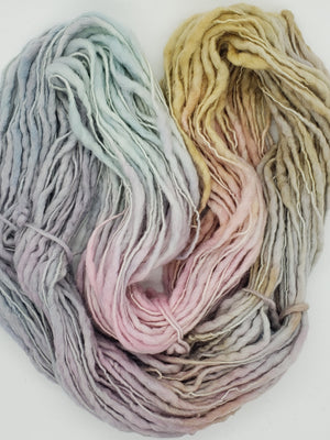 Slubby - SEASHORE -  Merino/Blue Face Leicester - Hand Dyed Textured Yarn Thick and Thin  -  Variegated Shades