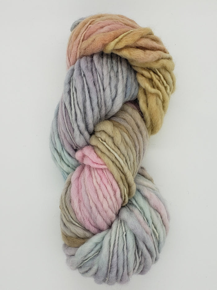 Slubby - SEASHORE -  Merino/Blue Face Leicester - Hand Dyed Textured Yarn Thick and Thin  -  Variegated Shades