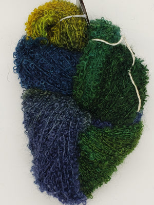 Wool Curly Locks - SPRUCE - Hand Dyed Textured Yarn - Landscape Shades
