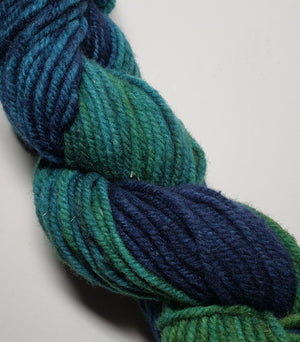 Wonder Woolen - SPRUCE - Fleece Artist Hand Dyed Yarn - Shades of Green/Blue