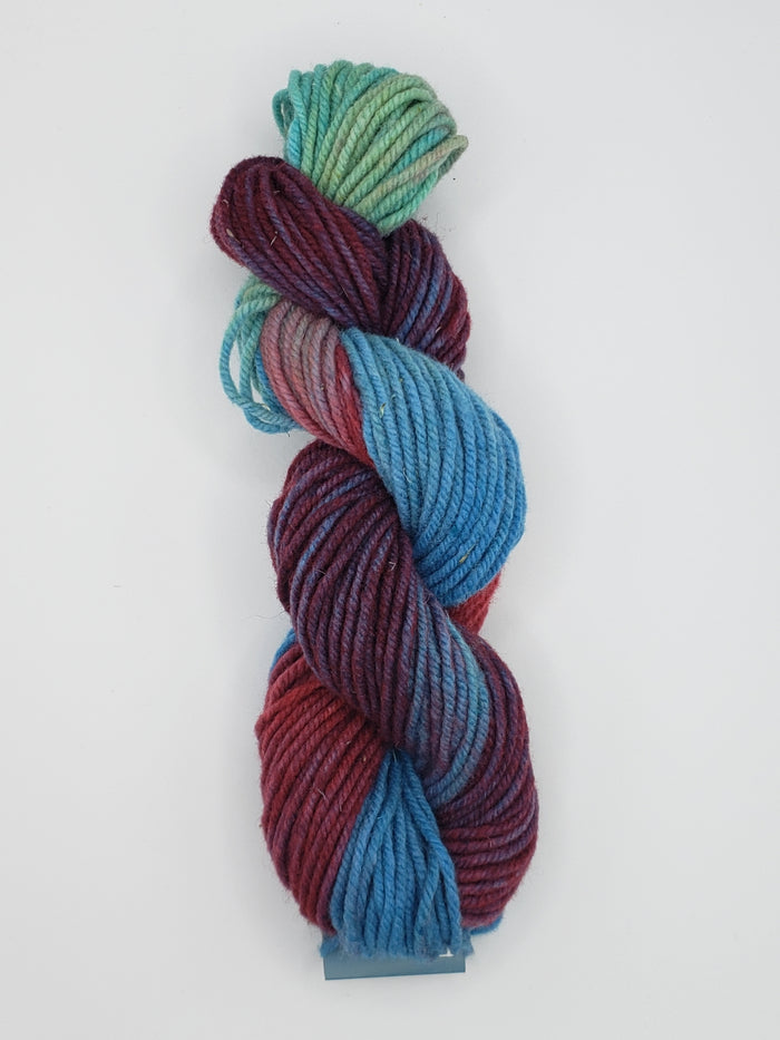 Wonder Woolen - THAT SUNSET - OOAK Fleece Artist Hand Dyed Yarn OOAK - ARAN