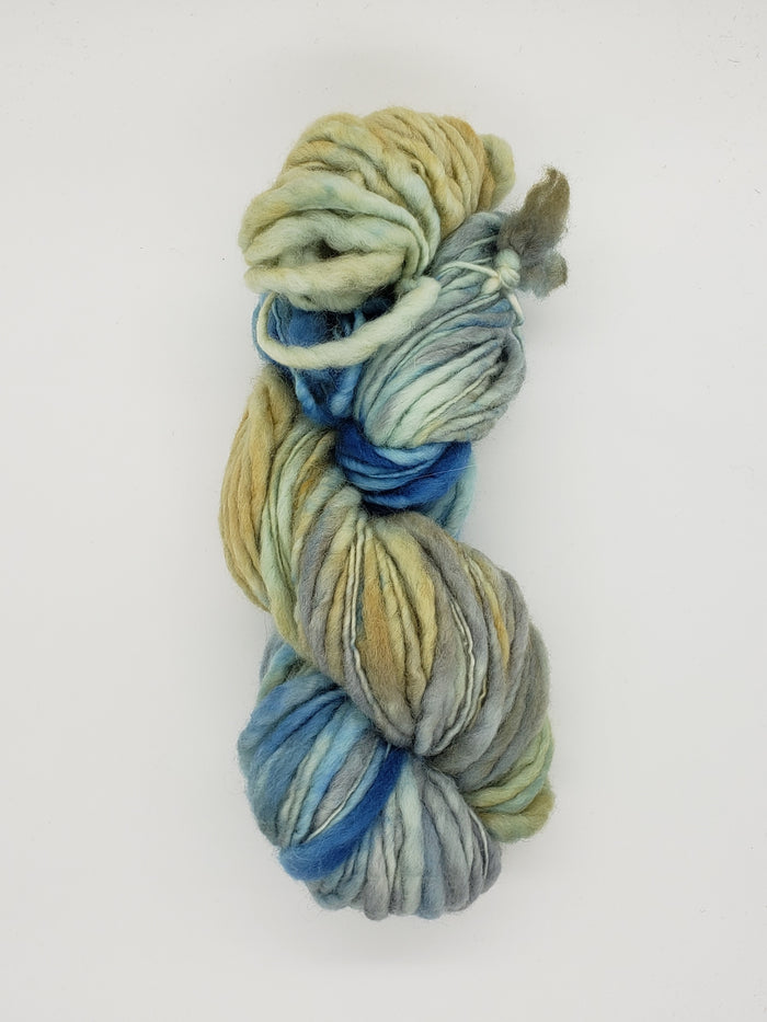 Slubby - TUNDRA -  Merino/Blue Face Leicester - Hand Dyed Textured Yarn Thick and Thin  - Variegated Shades