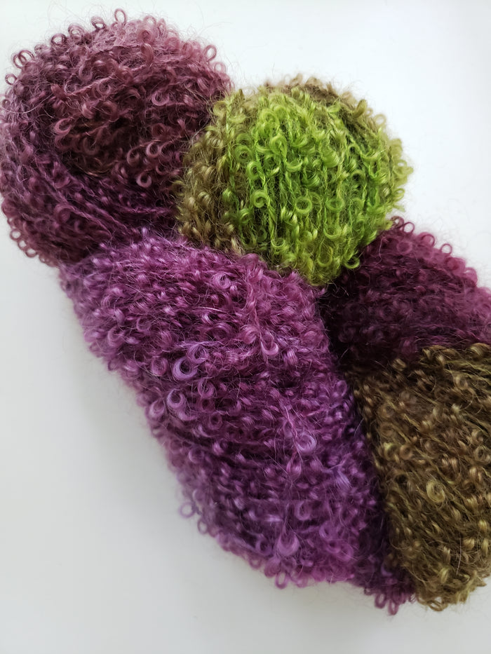 Wool Curly Locks - VICTORIA - Hand Dyed Textured Yarn - Landscape Shades
