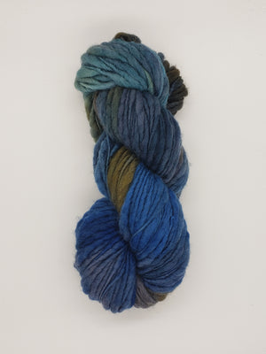 Slubby - WINTERSLEEP -  Merino/Blue Face Leicester - Hand Dyed Textured Yarn Thick and Thin  - Variegated Shades
