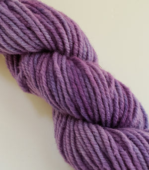 Wonder Woolen - ZINNIA - Fleece Artist Hand Dyed Yarn - Shades of Purple/Violet