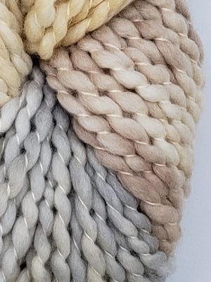 Crimp - IVORY - Hand Dyed Chunky Textured Yarn - Landscape Shades