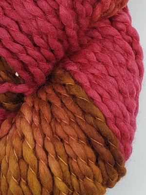 Crimp - RED MAPLE - Hand Dyed Chunky Textured Yarn - Landscape Shades