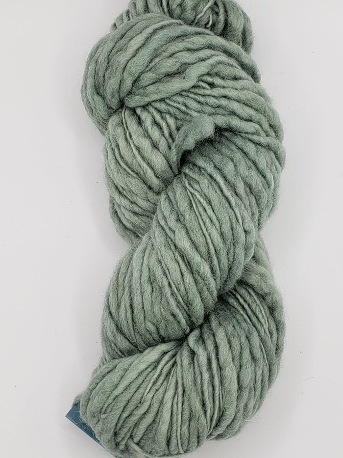 Slubby - SAGE -  OOAK Merino/Blue Face Leicester - Hand Dyed Textured Yarn Thick and Thin