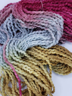 Crimp - SUGAR PLUM - Hand Dyed Chunky Textured Yarn - Landscape Shades