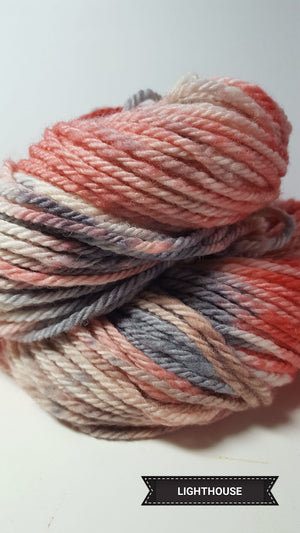 Lighthouse - Hand Dyed Aran/Worsted Yarn for Rug Hooking