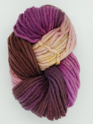 Flouf - FIG - 100% Merino Chunky - Fleece Artist Hand Dyed Yarn - Pink/Burgundy