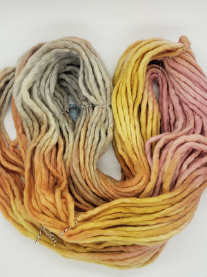 Flouf - FIRE OPAL - 100% Merino Chunky - Fleece Artist Hand Dyed Yarn -
