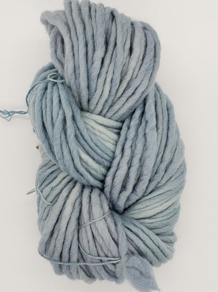 Flouf - SALT SPRAY - 100% Merino Chunky - Fleece Artist Hand Dyed Yarn - Light Blue/Grey