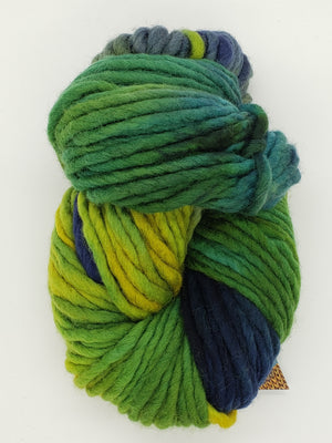 Flouf - SPRUCE - 100% Merino Chunky - Fleece Artist Hand Dyed Yarn - Green/Blue