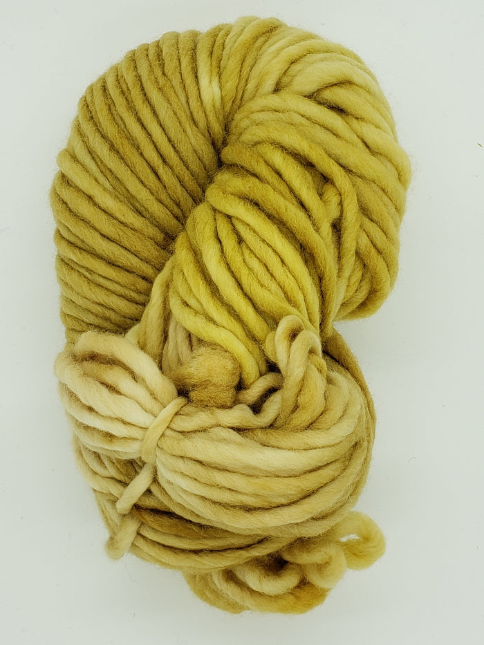 Flouf - STRAW - 100% Merino Chunky - Fleece Artist Hand Dyed Yarn - Gold/Yellow