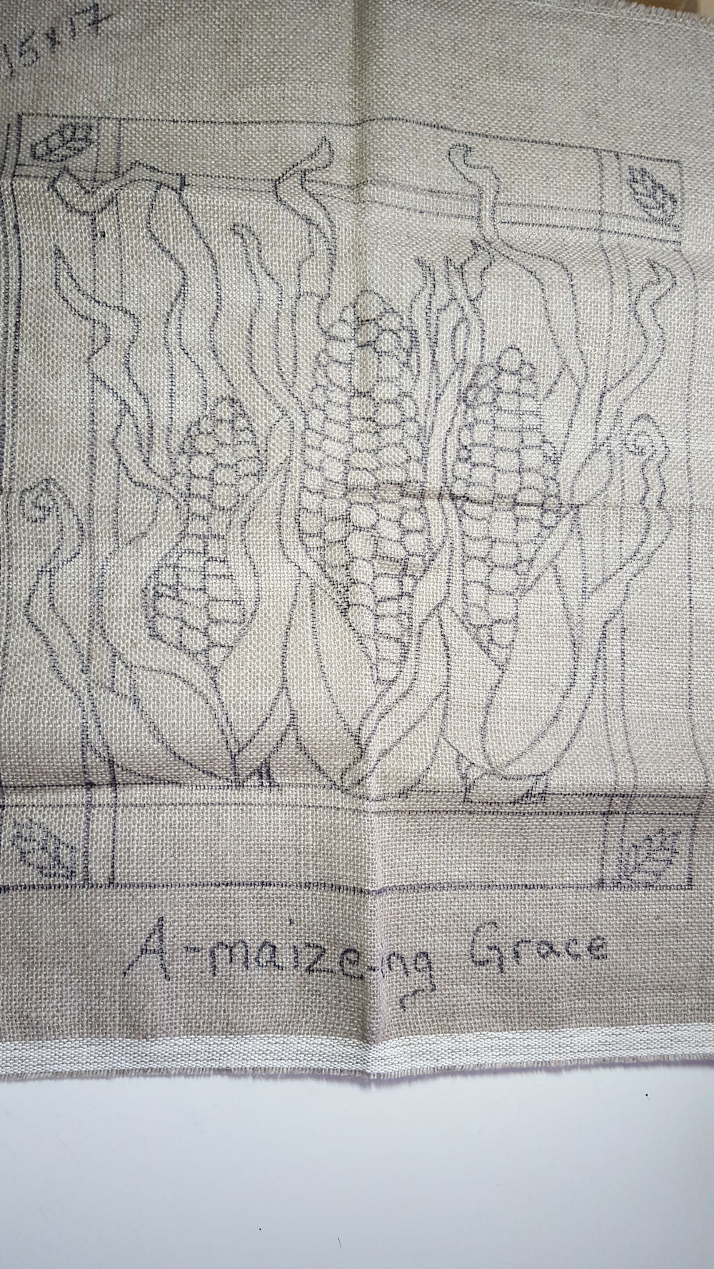 Amazing Grace  -  Rug Hooking Pattern on Linen