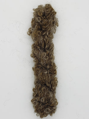 Mohair Loopy Locks - DRIED HERBS - 2502 Hand Dyed Boucle Yarn B1