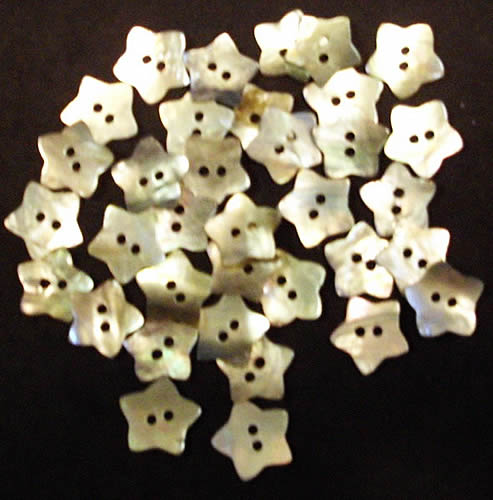Mini Stars Shaped Buttons - Mother of Pearl