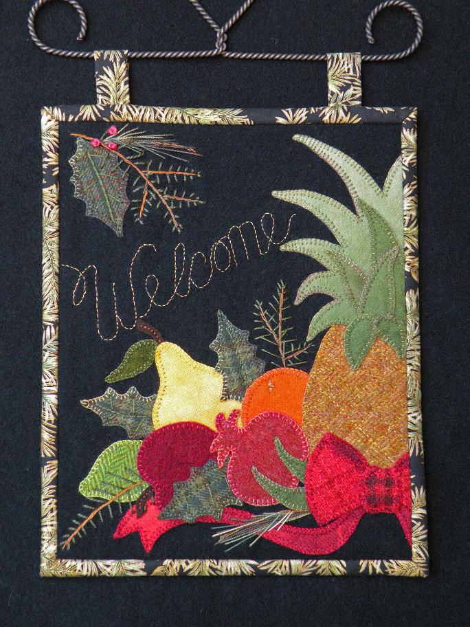 Winters Welcome Wool Applique Pattern - Meetinghouse Hill