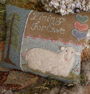 Pining for You -  Wool Applique Pattern - Pillow