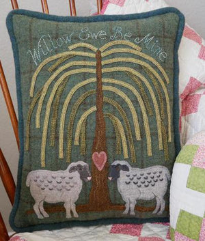 Willow Be Mine - Wool Applique Pattern - Pillow - Meetinghouse Hill